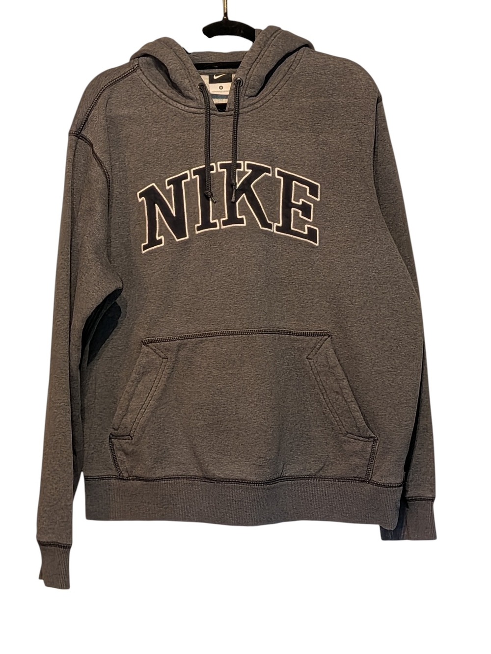 Nike Gray Hoodie with White Outlined NIKE Logo